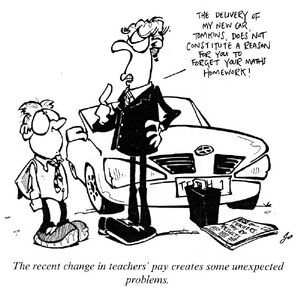 The recent change in teachers' pay creates some unexpected problems.